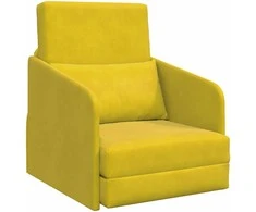 Sofa lova Geltona 65 x 80 x 83 cm Aksomas