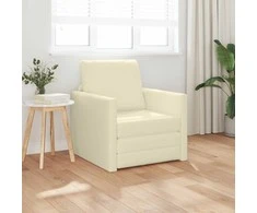 Sofa lova 60cm Kreminė Dirbtinė Oda