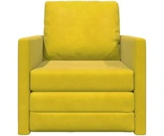 Sofa lova Tamsiai geltona 74 x 77 x 81 cm Aksomas