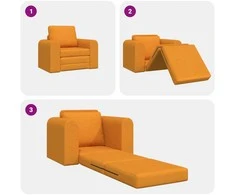 Sofa lova Tamsiai geltona 98 x 71 x 83 cm audinys