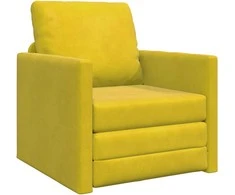 Sofa lova Tamsiai geltona 74 x 77 x 81 cm Aksomas