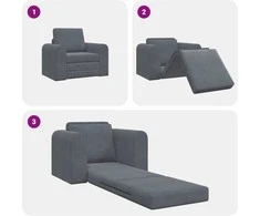Sofa lova Tamsiai pilka 98 x 71 x 83 cm Aksomas