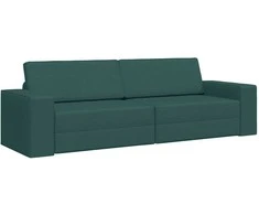 Sofa lova Tamsiai žalia 245 x 78 x 77 cm audinys