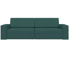 Sofa lova Tamsiai žalia 245 x 78 x 77 cm audinys