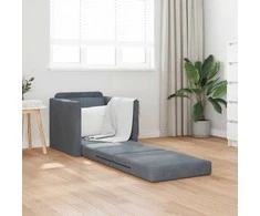 Sofa lova Tamsiai pilka 74 x 77 x 81 cm Aksomas