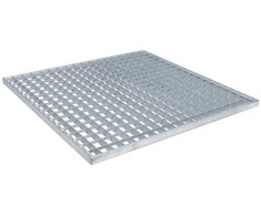 Grotelės Sidabro 60 x 60 x 2 cm Karštojo cinkavimo plienas