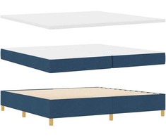 Kiemas lova su čiužiniu Mėlyna 200 x 200 cm audinys