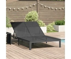 Saulėtas gultas Juoda 206 x 115 x 75 cm poliratanas