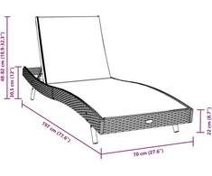 Saulės gultas 2 pcs Juoda poliratanas