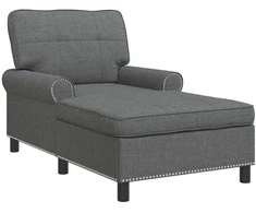Gultas su pagalve Tamsiai pilka 91 x 157 x 91 cm audinys