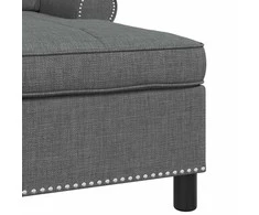 Gultas su pagalve Tamsiai pilka 91 x 157 x 91 cm audinys