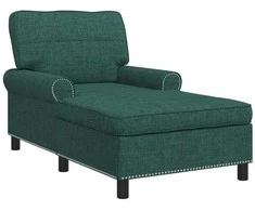 Gultas su pagalve Tamsiai žalia 91 x 157 x 91 cm audinys