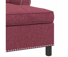 Gultas su pagalve Vyno raudona 91 x 157 x 91 cm audinys