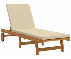 Saulės gultas Ruda 199 x 63 x 85 cm Kietos akacijos mediena