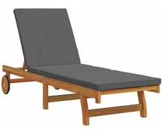 Saulės gultas Ruda 199 x 63 x 85 cm Kietos akacijos mediena