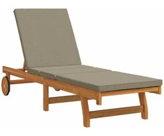 Saulės gultas Ruda 199 x 63 x 85 cm Kietos akacijos mediena