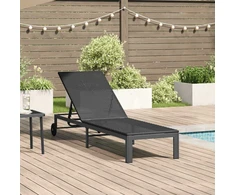 Saulėtas gultas Juoda 206 x 62.5 x 74 cm poliratanas