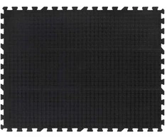 Guminė grindų plytelė, juodos spalvos, 90x120cm, 12mm