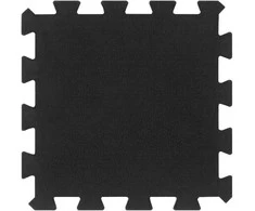 Guminės grindų plytelės, 9vnt., juodos, 30x30cm, 16mm