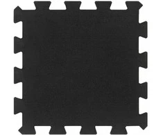 Guminės grindų plytelės, 9vnt., juodos, 30x30cm, 16mm