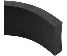 Guminis kraštas sniego valytuvui juoda 250x8x2 cm