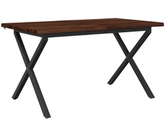 Gyvas kraštas valgomojo stalas 140 x 80 x 75 cm Tamsiai rudas