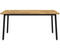 Gyvas kraštas valgomojo stalas 160 x 70 x 75 cm Balta