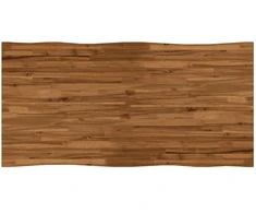 Gyvas kraštas valgomojo stalas 160 x 80 x 75 cm Natūrali
