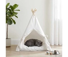 Gyvūnų teepee su pagalve Balta 60 x 60 x 70 cm Poliesteris