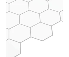 Heksagoninė plytelė 20 pcs Balta pilka 30 x 30 cm