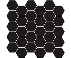 Heksagoninė plytelė 20 pcs Juoda 30 x 30 cm Poliuretanas ir PET