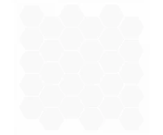 Heksagoninė plytelė 50 pcs Balta 30 x 30 cm Poliuretanas ir PET