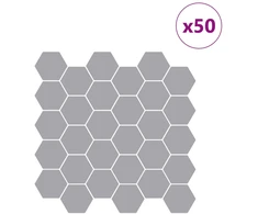 Heksagoninė plytelė 50 pcs Pilka 30 x 30 cm Poliuretanas ir PET