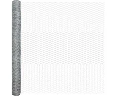 Heksagonalinė tvoros tvirtinimo sistema 100 x 1,6 m Sidabrinė