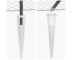 Hexagonal Fence with Post 10 x 1,6 m PVC dengtas plienas Pilka