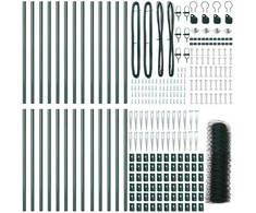Hexagonal Fence with Post 50 x 0,4 m PVC dengtas plienas Žalia