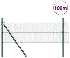 Heksagonalinė tvoros tvirtinimo sistema 100 x 0,5 m Žalia