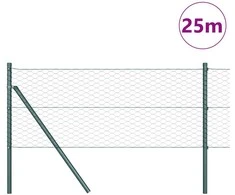 Heksagonalinė tvoros tvirtinimo sistema 25 x 0,6 m Žalia