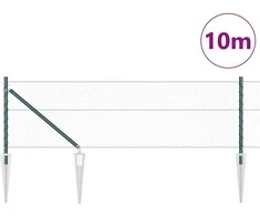 Hexagonal Fence with Post 25 x 0,8 m PVC dengtas plienas Žalia