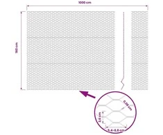 Heksagoninė tvora Žalia 1,6 x 10 m PVC