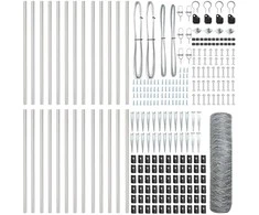 Hexagonal Fence with Post 50 x 0,4 m Galvanizuotas plienas