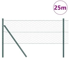 Heksagonalinė tvoros tvirtinimo sistema 25 x 0,6 m Žalia