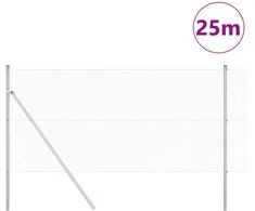 Lauko šešiakampė tvoros tvirtinimo sistema 25 x 1,4 m Sidabrinė