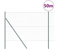 Lauko šešiakampė tvoros tvirtinimo sistema 50 x 1,5 m Pilka