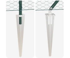 Hexagonal Fence with Post 50 x 1,6 m PVC dengtas plienas Žalia