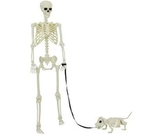 Helovino puošmena -skeletas 2 pcs Balta Polipropilenas