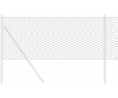 Heksagoninė tvora Pilka 0,6 x 100 m PVC