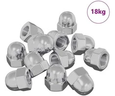 Hex gilių riešutai 3913 pcs Sidabro Metalas