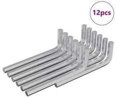 Hex rakto 12 vnt. Sidabrinė 32 x 86 mm Plienas