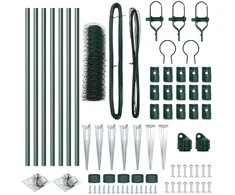 Hexagonal Fence with Post 10 x 0,5 m PVC dengtas plienas Žalia